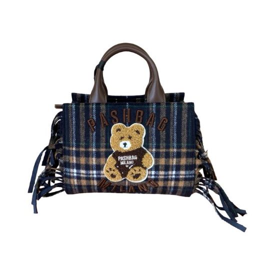 Immagine di PASH BAG Borsa donna Shopper Piccola FRANGE da braccio con tracolla applic MARGE