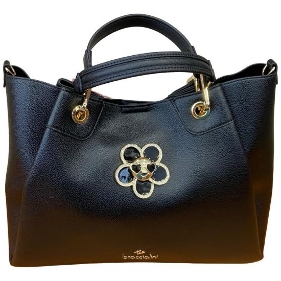 Immagine di BRACCIALINI Borsa Shopper Grande da braccio con tracolla e pochette NER B19212