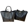 Immagine di BRACCIALINI  borsa donna shopper REVERSIBILE da spalla + astuccio NERO B19323
