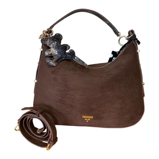 Immagine di Pash Bag BORSA DONNA SACCA Media Mezza Luna DA SPALLA tracolla allungab MARLEE
