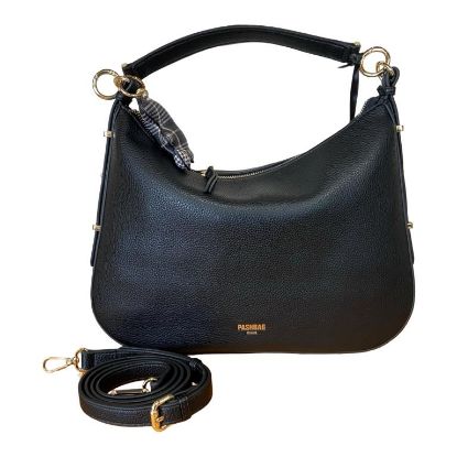 Immagine di Pash Bag BORSA DONNA SACCA Media DA SPALLA con tracolla allungabile NERO MARLEE