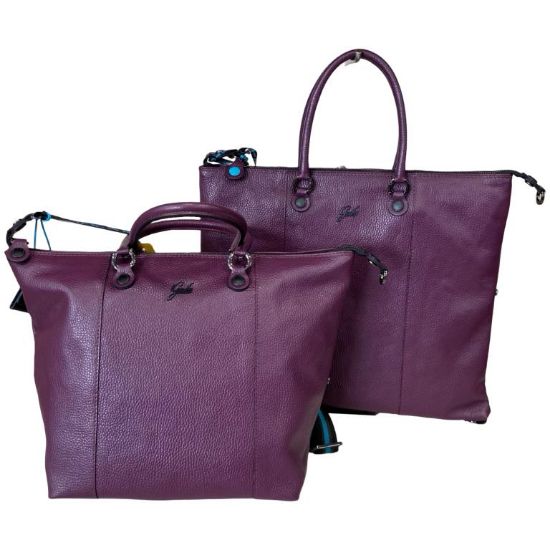 Immagine di GABS BORSA DONNA SHOPPER Sacca ZAINO DA SPALLA trasform in PELLE BORDò G3 L PLUS
