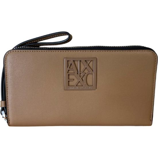 Immagine di ARMANI EXCHANGE PORTAFOGLI DONNA 3 DIVISORI CHIUSO da ZIP 6 CARD Taup 948486 874
