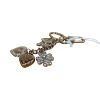 Immagine di GUESS PORTA CHIAVI KEYCHAIN anello CUORE quadrifoglio PORTAFORTUNA strass RW7588